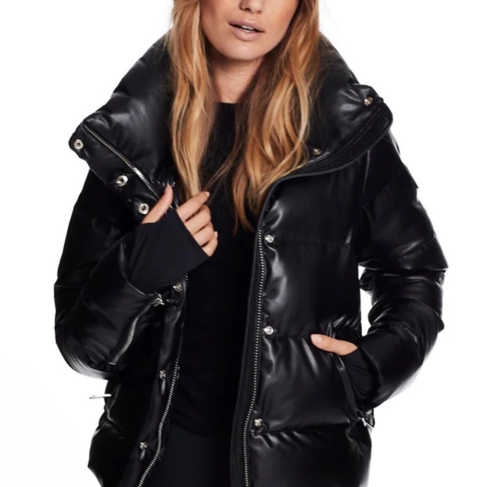 SAM. Isabel Faux Leather Puffer Coat